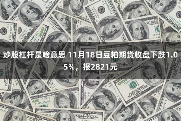 炒股杠杆是啥意思 11月18日豆粕期货收盘下跌1.05%，报2821元