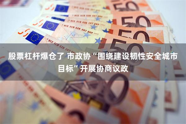 股票杠杆爆仓了 市政协“围绕建设韧性安全城市目标”开展协商议政